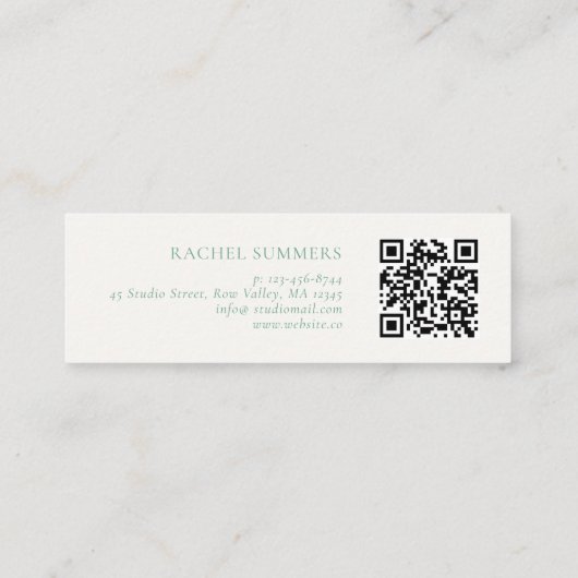 ボモダンホフローラカラフルQR スキニー名刺 (裏面)