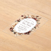 ボモダンホフローラフレ結婚ーム アクリル招待状 (レイダウン)