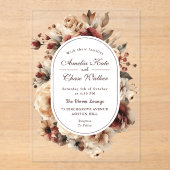 ボモダンホフローラフレ結婚ーム アクリル招待状 (正面)