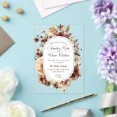 ボモダンホフローラフレ結婚ーム アクリル招待状 (インサイチュ (ウェディング))