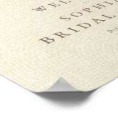 ボモダンホフローラブライダルシャワーウェルカムサイン ポスター (角)