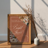 ボモダンホフローラブライダルシャワーウェルカムサイン ポスター