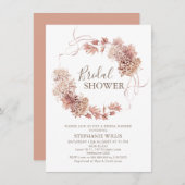 ボモダンホフローラリースブライダルシャワー 招待状 (正面/裏面)