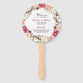 ボモダンホフローラリース結婚式 プログラム ハンドファン (正面)