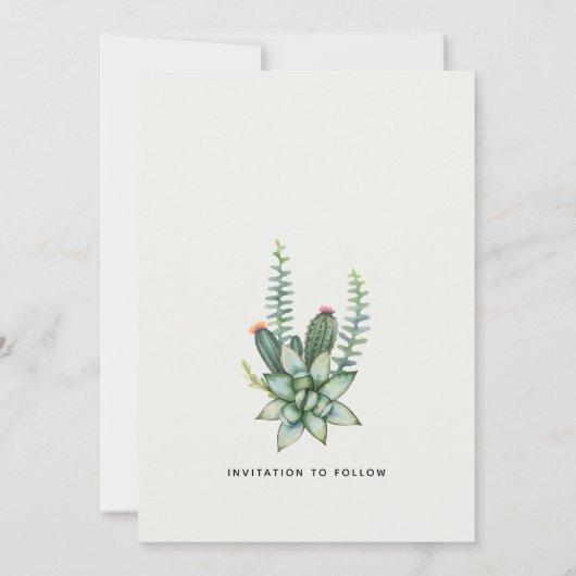 ボモダンホフローラ植物多肉性結婚の セーブザデート (裏面)