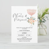 ボモダンホフローラ花びらプロセッコブライダルシャワー 招待状 (スタンド正面)