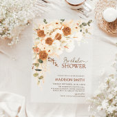 ボモダンホフローラQRコードブライダルシャワー アクリル招待状