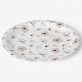 ボモダンホミニマルフローラデザイン紙プレート ペーパープレート (アングル)