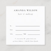 ボモダンホ抽象芸術グリーンフローラギフト券 スクエア名刺 (裏面)