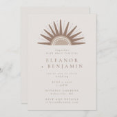 ボモダンホ自然サンシェイプユニーク結婚ス 招待状 (正面/裏面)