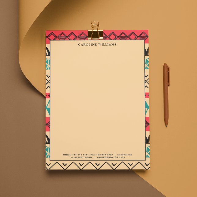 ボユニークホ抽象芸術パターンタイポグラフィ名 レターヘッド (クリエイターアップロード済み)