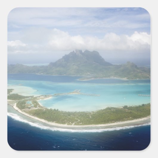 ボラの小さな通勤飛行機からの空中眺め スクエアシール (正面)