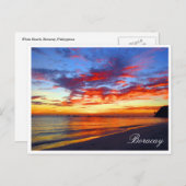 ボラカイの夕日 ポストカード (正面/裏面)