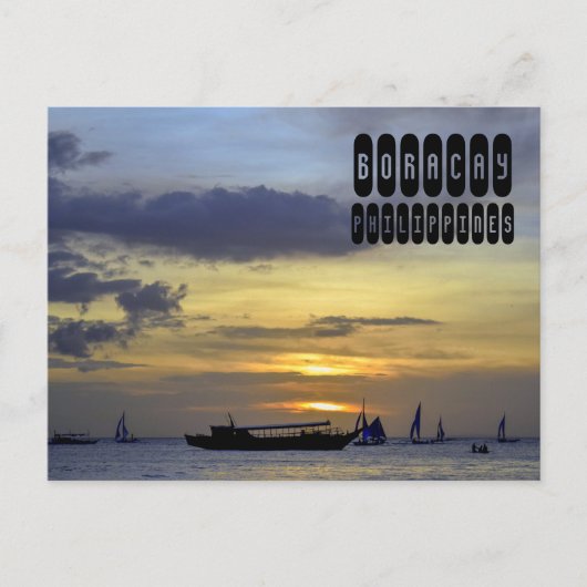 ボラカイビーチフィリピン ポストカード (正面)