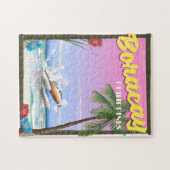 ボラカイフィリピンビーチ旅行ポスター ジグソーパズル (横)