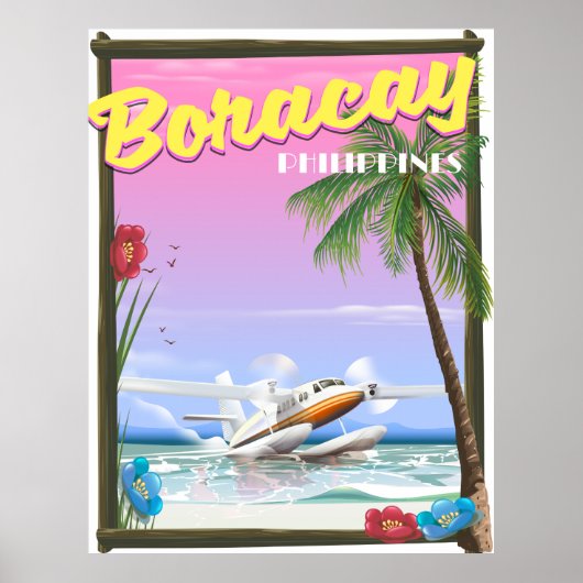 ボラカイフィリピンビーチ旅行ポスター ポスター (正面)