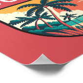 ボラカイフィリピンレトロエンブレム ポスター (角)