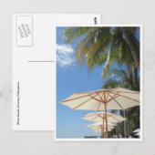 ボラカイ傘ブルー ポストカード (正面/裏面)