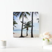 ボラカイ島フィリピン スクエア壁時計 (ホーム)