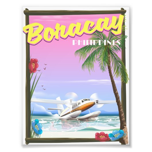ボラカイ島 フィリピン ビーチ 旅行 ポスター (正面)