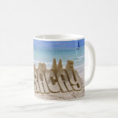 ボラカイ・フィリピン海へのビーチを見渡す コーヒーマグカップ (正面右)