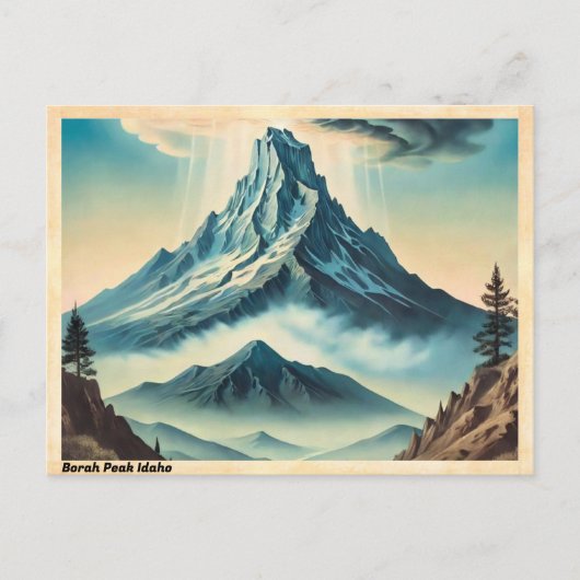 ボラピークアイダホヴィンテージトラベル ポストカード (正面)