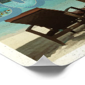 ボラボラからの挨拶ヴィンテージカード ポスター (角)