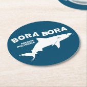 ボラボラでシャークスキューバダイビング ラウンドペーパーコースター (アングル)