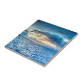 ボラボラの海沿岸の曇り空 タイル (側面)