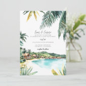 ボラボラウォーター結婚カラー 招待状 (スタンド正面)