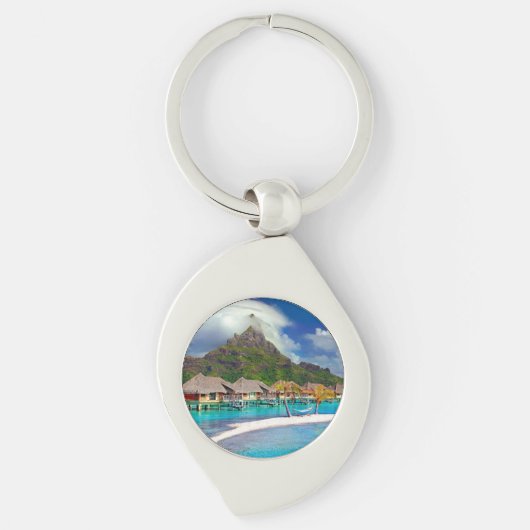 ボラボラカリブの島 キーホルダー (正面)