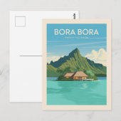ボラボラポリネシアフランスのトラベル ポストカード (正面/裏面)