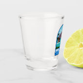 ボラボラポリネフランスのシアトラベルヴィンテージアート ショットグラス (左)