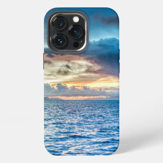ボラボラ島のオーシャンビュー写真 iPhoneケース (裏面)