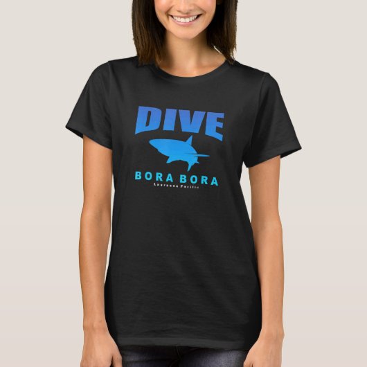 ボラボラ島のサメ スキューバダイビング at ボラボラ島 tシャツ (正面)