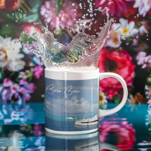 ボラボラ島のトロピカルアイランドパラダイスヨット コーヒー M コーヒーマグカップ