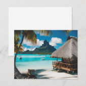 ボラボラ島の絵葉書 (2) シーズンカード (正面/裏面)