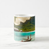 ボラボラ島の絵葉書 (Bora Bora d) コーヒーマグカップ (中央)