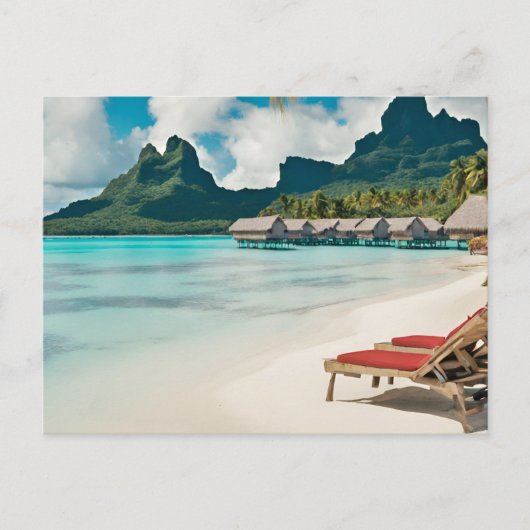 ボラボラ島の絵葉書 (Bora Bora f) ポストカード (正面)
