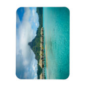 ボラボラ島の長方形マグネット上のビュー マグネット (縦)