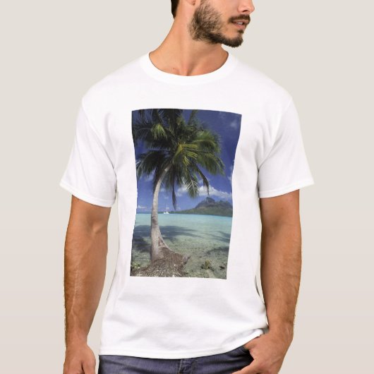 ボラボラ島 フランス領ポリネシア オテマヌ山 Tシャツ (正面)
