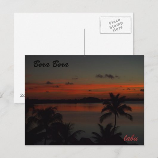 ボラボラ島 ポストカード (正面/裏面)