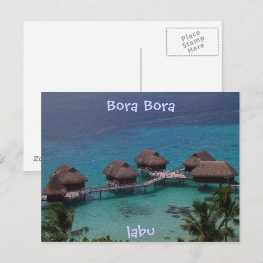ボラボラ島 ポストカード (正面/裏面)