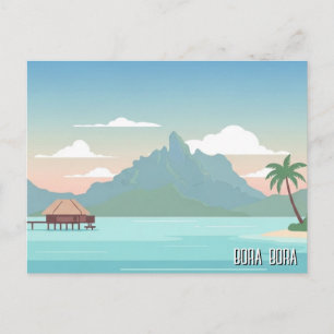 ボラボラ島 旅行 ポストカード