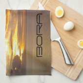 ボラボラ料理タオル キッチンタオル (四つ折り)