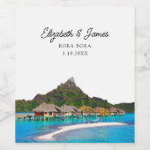 ボラボラ結婚式の引き出物 ワインラベル (シングルラベル)