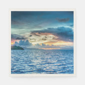 ボラボラ美しい夕日 スタンダードランチョンナプキン (正面)