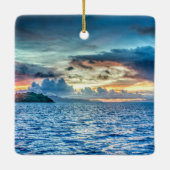 ボラボラ美しい夕日 セラミックオーナメント (裏面)