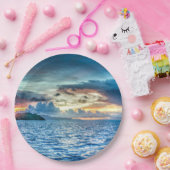 ボラボラ美しい夕日 ペーパープレート (パーティー)