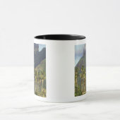 ボラボラ、ポリネシフランスのア水辺の風景 マグカップ (中央)